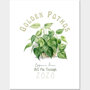 Golden Pothos, Botanical Illustration T-Shirt | Plant Lover Tee Posters and Art